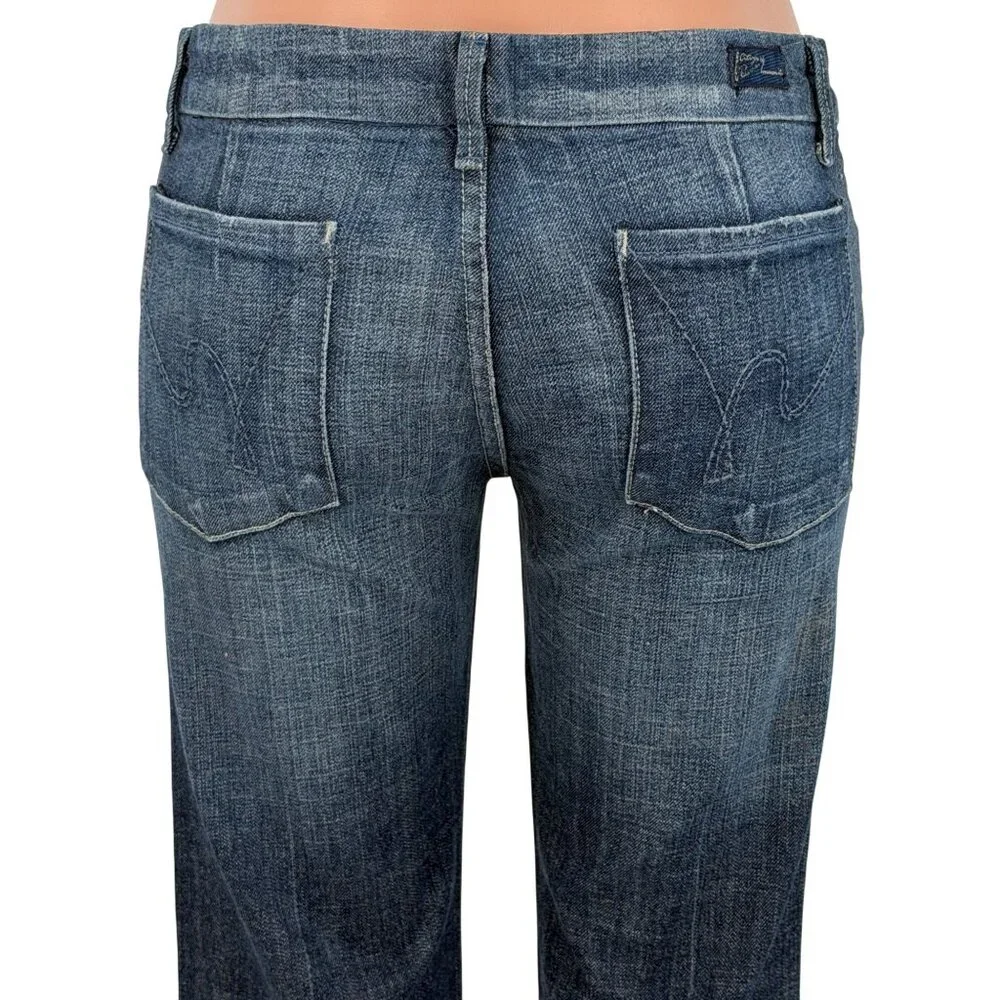 Vintage Citizens Of Humanity Low Rise Flare Jeans 30 | Y2K McBling Boho Grunge - Picture 10 of 16